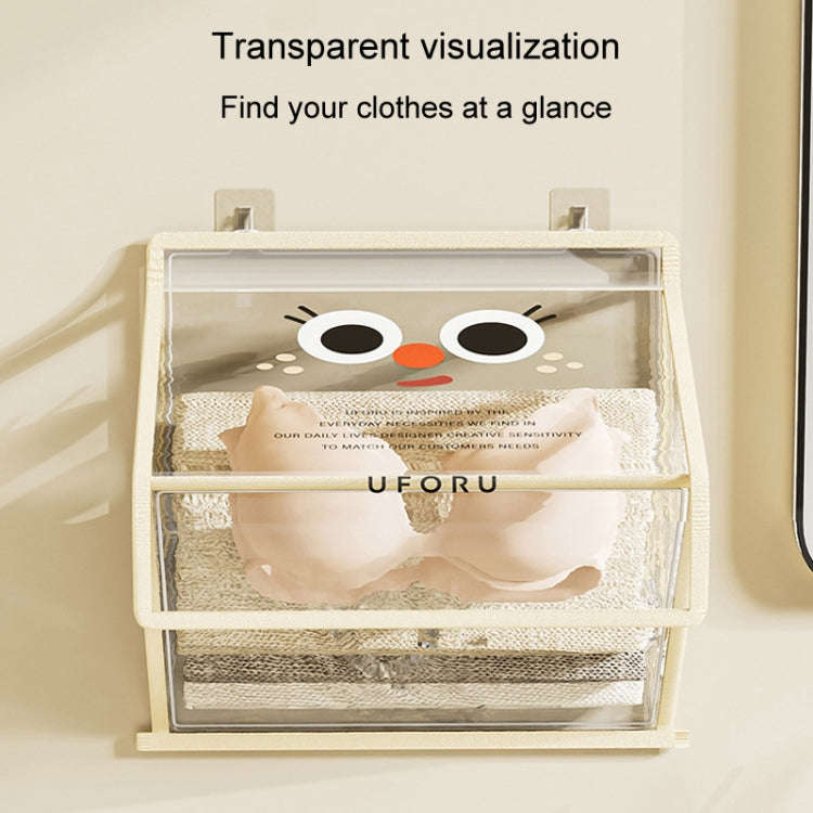 Bathroom Hanging Bag Foldable Transparent With Lid Waterproof Clothes Socks Storage Bag, Color: L...
