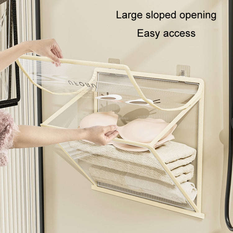 Bathroom Hanging Bag Foldable Transparent With Lid Waterproof Clothes Socks Storage Bag, Color: S...