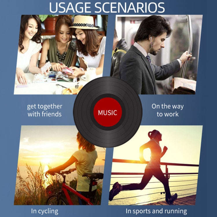 With 64GB TF Card HIFI Lossless DSD256 Music Player Sports MP3(Silver Gray)