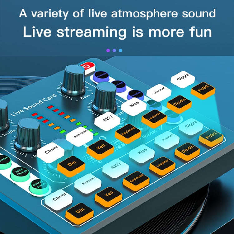 M8 Recording And Singing Live Bluetooth Sound Card Set, Color: Black