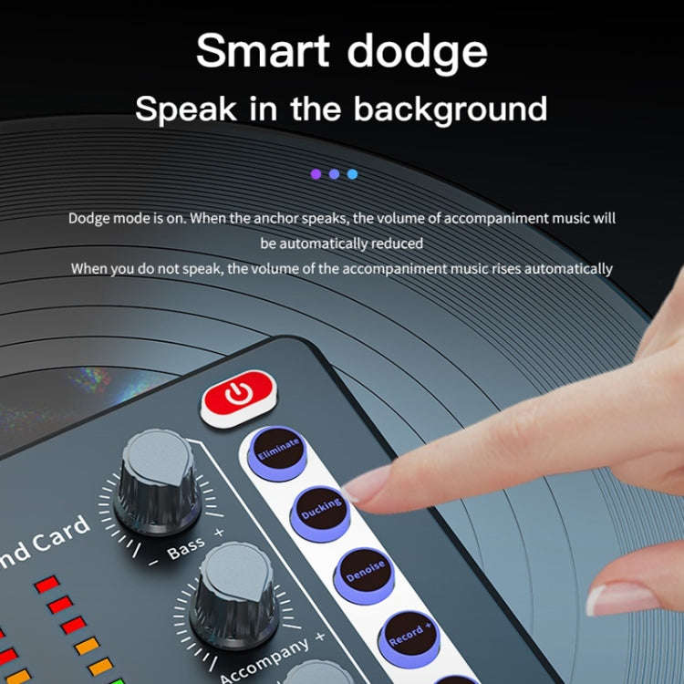 M8 Recording And Singing Live Bluetooth Sound Card Set, Color: Black