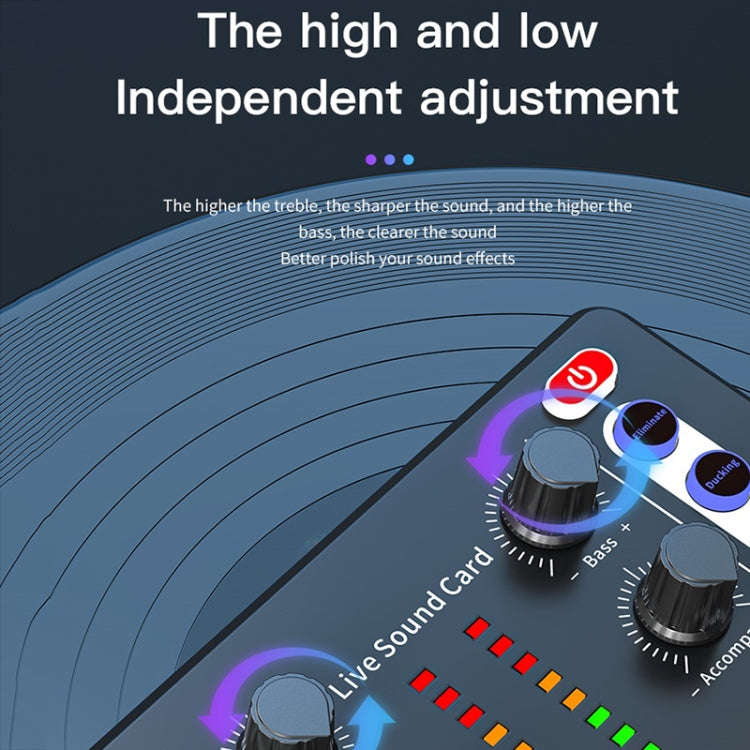 M8 Recording And Singing Live Bluetooth Sound Card Set, Color: Black