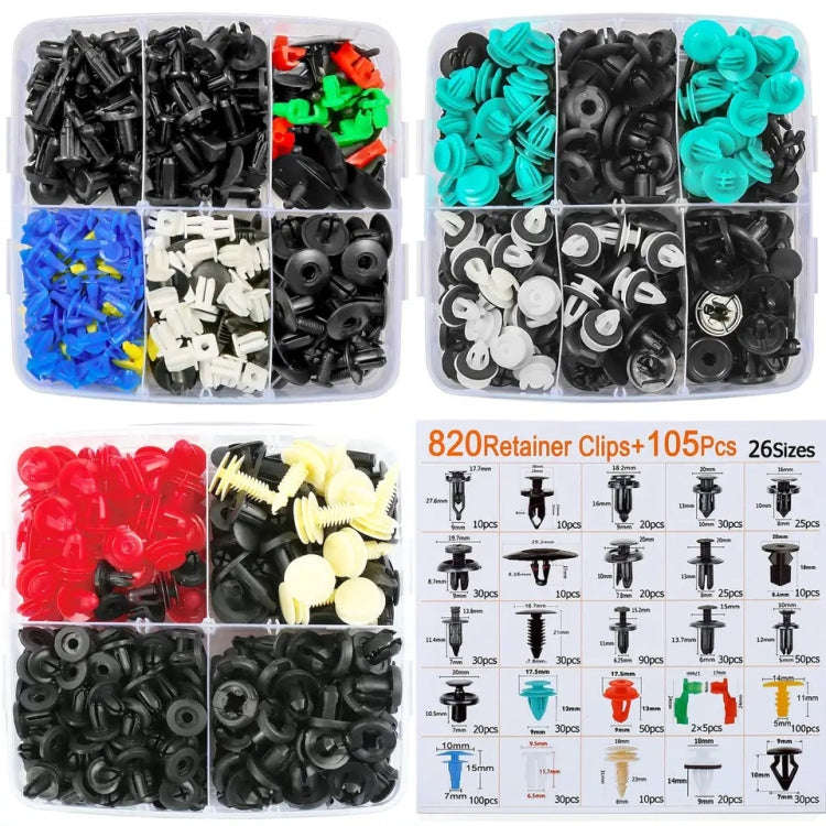 925pcs /Set Universal Automotive Fasteners Rivets Fender Expansion Screws