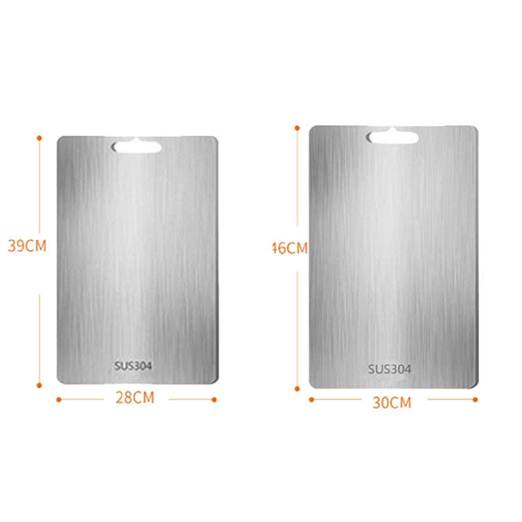 304 39x28cm Stainless Steel Anti-Bacterial Anti-Mold Board Home Kitchen Thickened Chopping Board