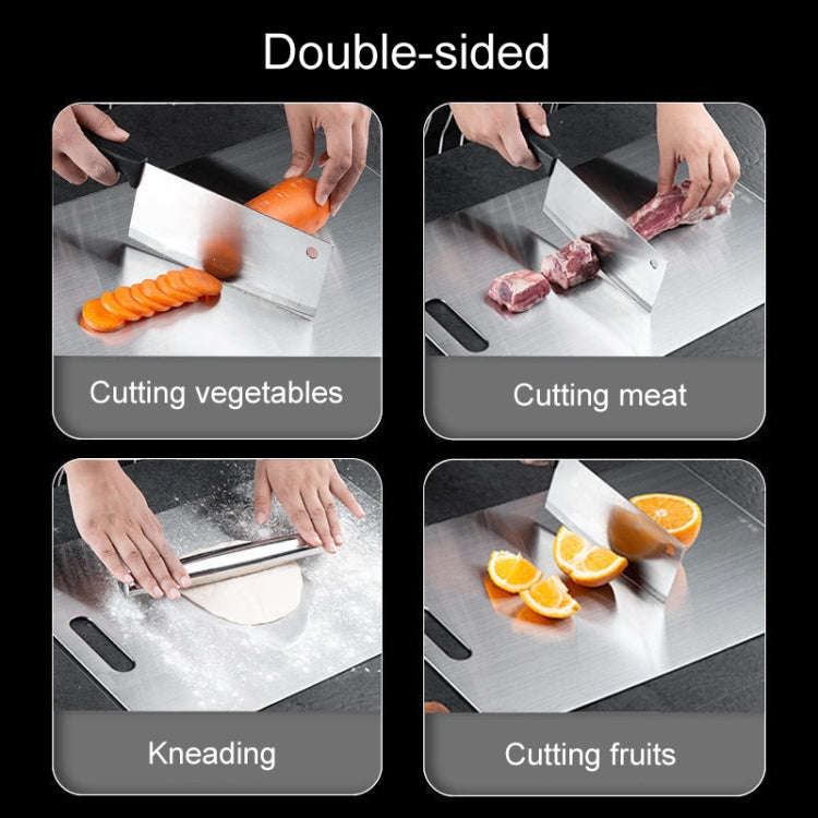 304 39x28cm Stainless Steel Anti-Bacterial Anti-Mold Board Home Kitchen Thickened Chopping Board
