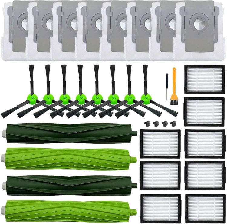 For iRobot Roomba i7 / i7+ / E5 / E6 Series Robot Vacuum 28pcs /Set Black