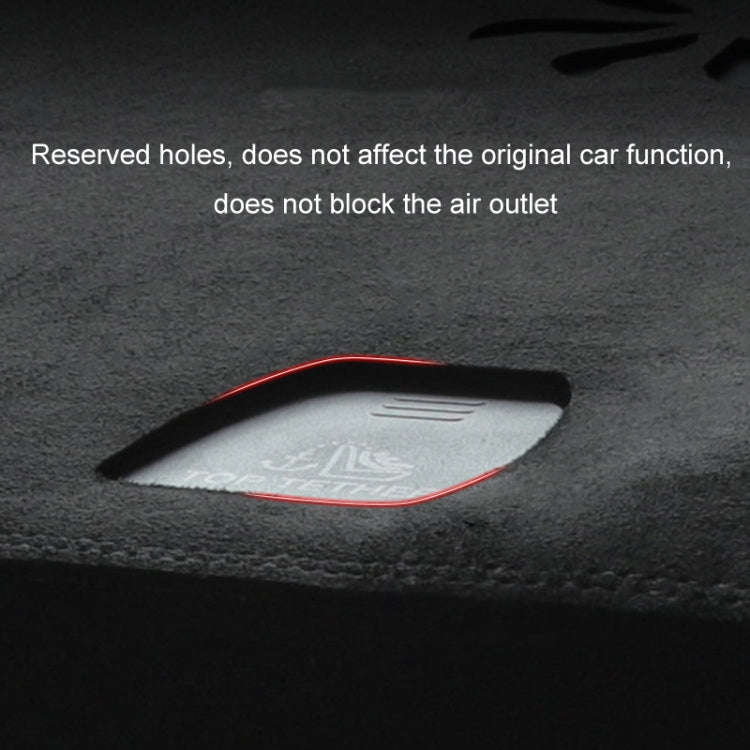 For 2024 Tesla Model 3 Dashboard Car Suede Light-Proof Pad