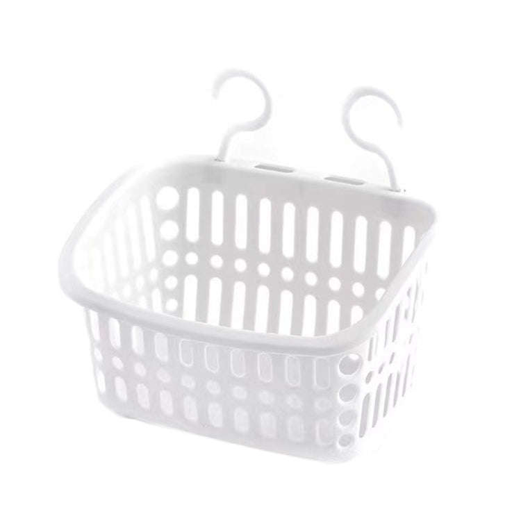 Plastic Hanging Basket With Hook Kitchen Storage Drain Basket Shelf Bathroom Organizer, Color: La...