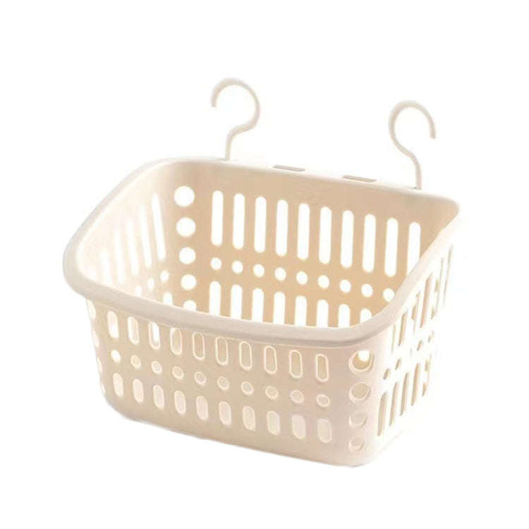 Plastic Hanging Basket With Hook Kitchen Storage Drain Basket Shelf Bathroom Organizer, Color: La...