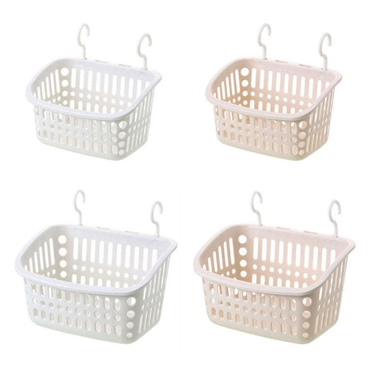 Plastic Hanging Basket With Hook Kitchen Storage Drain Basket Shelf Bathroom Organizer, Color: La...