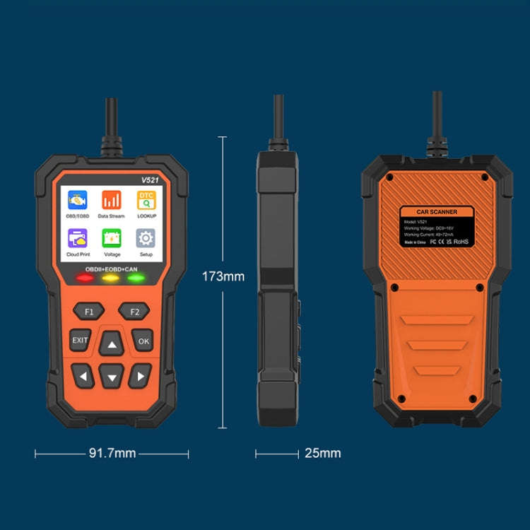 Multifunctional OBD Vehicle Fault Diagnostic Instrument Performance Test(Orange)
