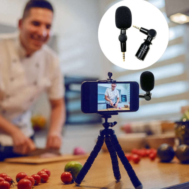 Mobile Phone Live Broadcast Microphone, Style: Pro 3.5 Straight Head 2-section Plug (Sponge Cover)