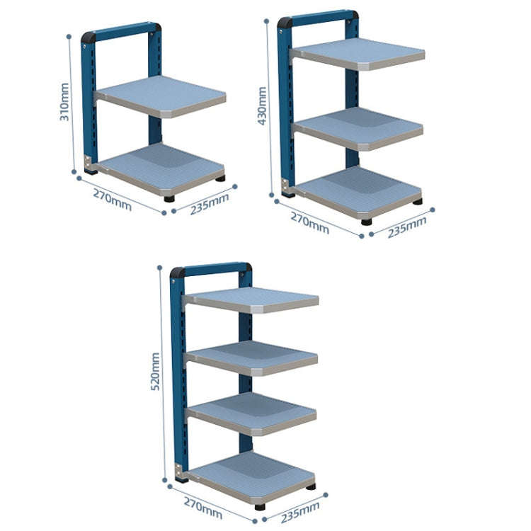 Adjustable Kitchen Pot Rack Household Multifunctional Folding Organizer, Style: 3 Layers