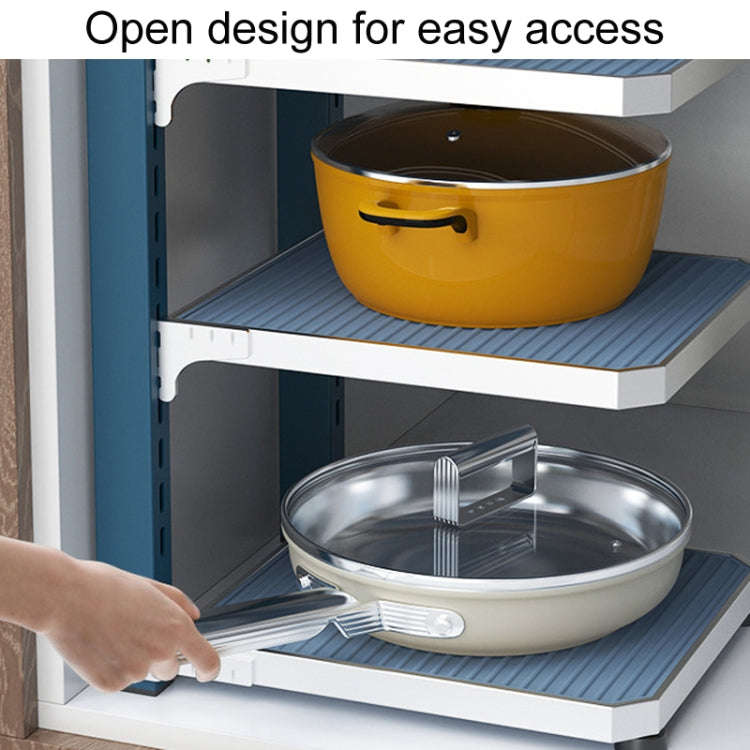 Adjustable Kitchen Pot Rack Household Multifunctional Folding Organizer, Style: 2 Layers