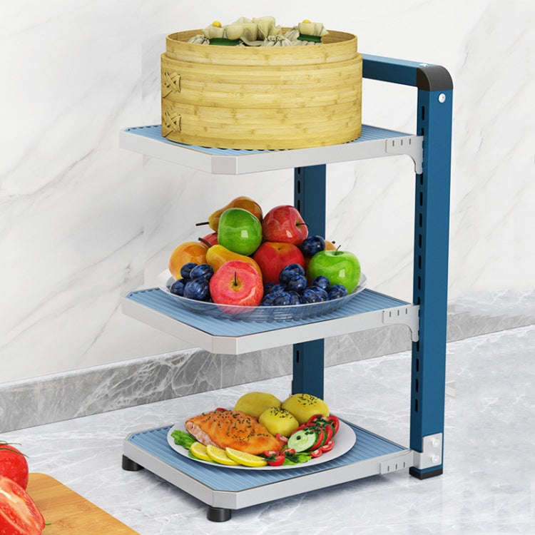 Adjustable Kitchen Pot Rack Household Multifunctional Folding Organizer, Style: 3 Layers