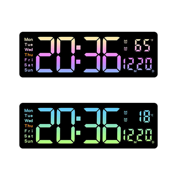 5526 LED Digital Display Electronic Wall Clock Multifunctional Countdown Alarm Clock(A Pink)