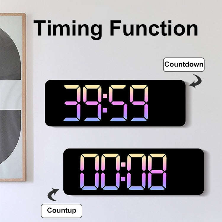 5526 LED Digital Display Electronic Wall Clock Multifunctional Countdown Alarm Clock(A Pink)