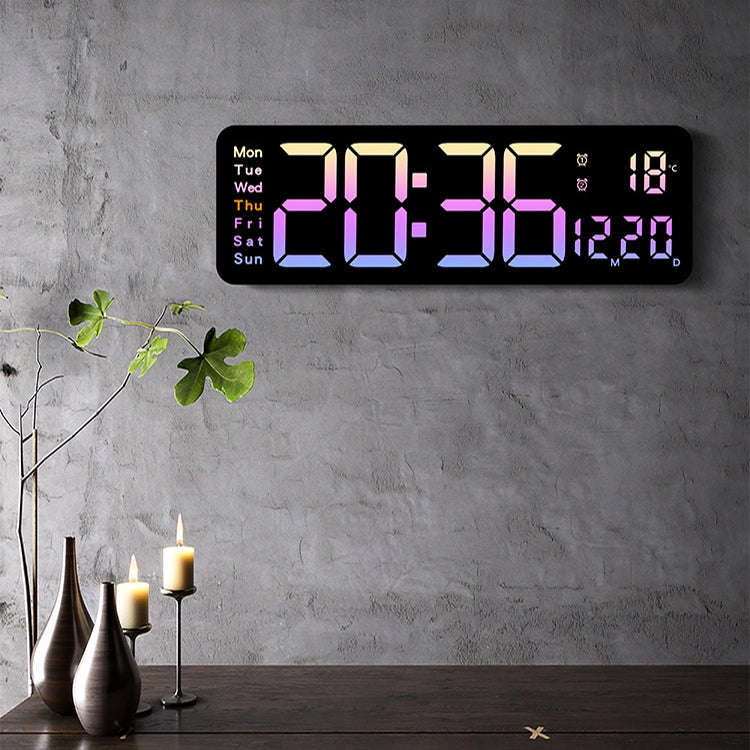 5526 LED Digital Display Electronic Wall Clock Multifunctional Countdown Alarm Clock(A Pink)