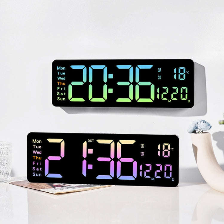 5526 LED Digital Display Electronic Wall Clock Multifunctional Countdown Alarm Clock(A Pink)