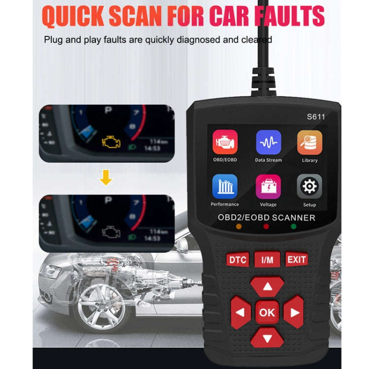 OBD/EOBD Car Handheld Intelligent Tester(S611)