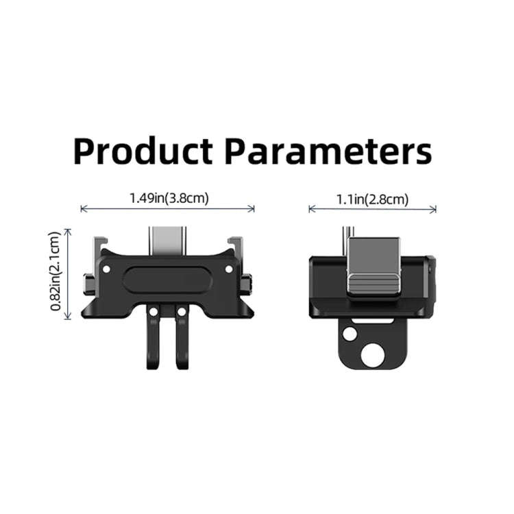For DJI OSMO Pocket 3 Camera Charging Base Quick Release Mount Adapter With 1/4 Inch Hole, Spec: ...