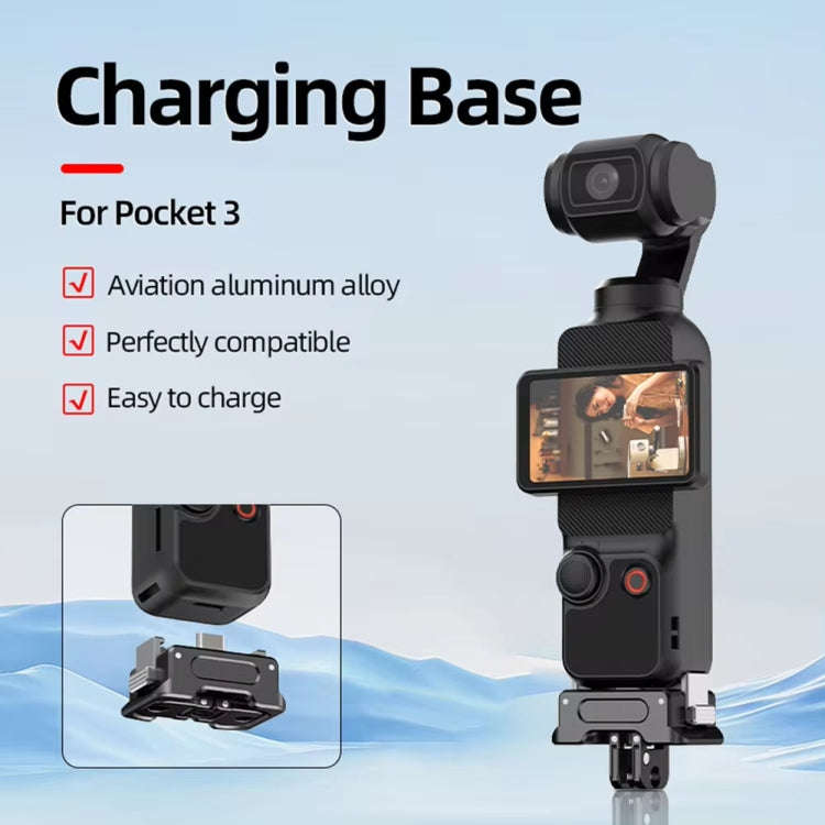 For DJI OSMO Pocket 3 Camera Charging Base Quick Release Mount Adapter With 1/4 Inch Hole, Spec: ...