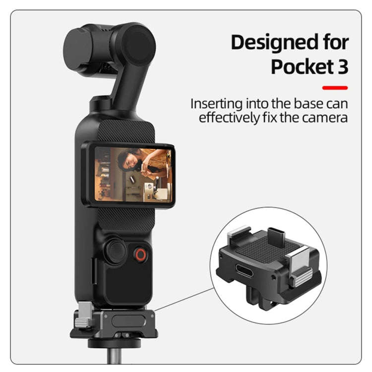 For DJI OSMO Pocket 3 Camera Charging Base Quick Release Mount Adapter With 1/4 Inch Hole, Spec: ...
