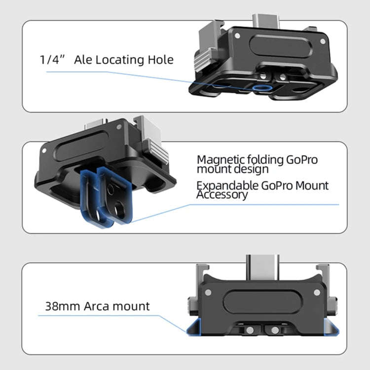 For DJI OSMO Pocket 3 Camera Charging Base Quick Release Mount Adapter With 1/4 Inch Hole, Spec: ...