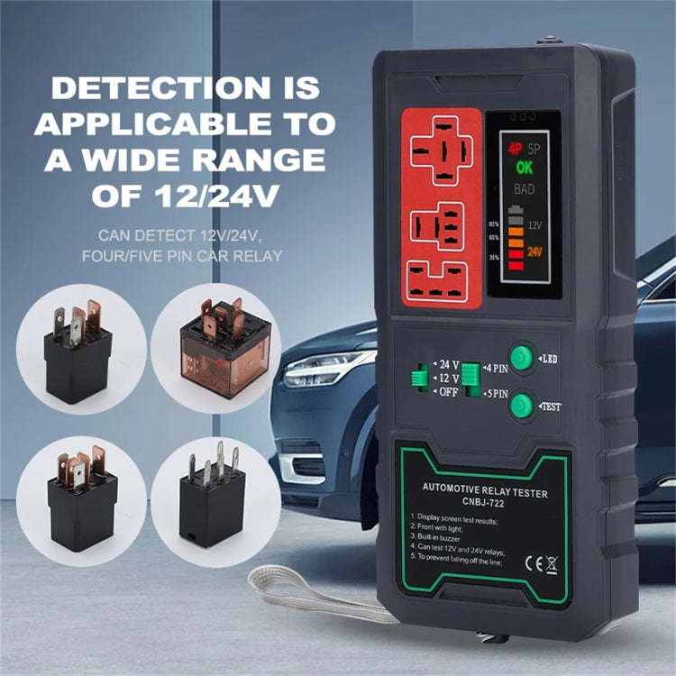 12V/24V 4 Pin 5 Pin Automotive Relay Tester(CNBJ-722)