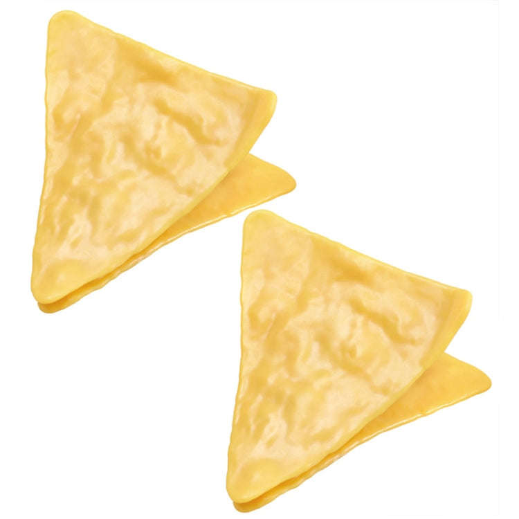 2pcs Potato Chip Sealing Clips Faux Shape Fun Handbook Decoration Food Bag Storage Clips(Triangle)