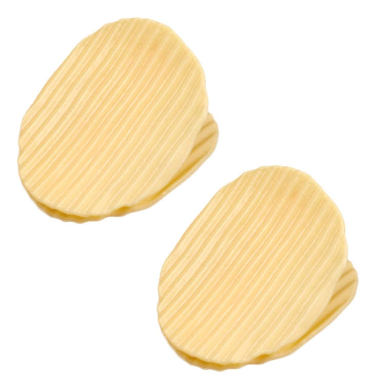 2pcs Potato Chip Sealing Clips Faux Shape Fun Handbook Decoration Food Bag Storage Clips(Round)