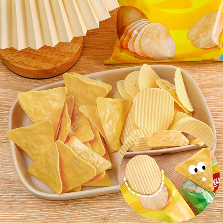 2pcs Potato Chip Sealing Clips Faux Shape Fun Handbook Decoration Food Bag Storage Clips(Triangle)