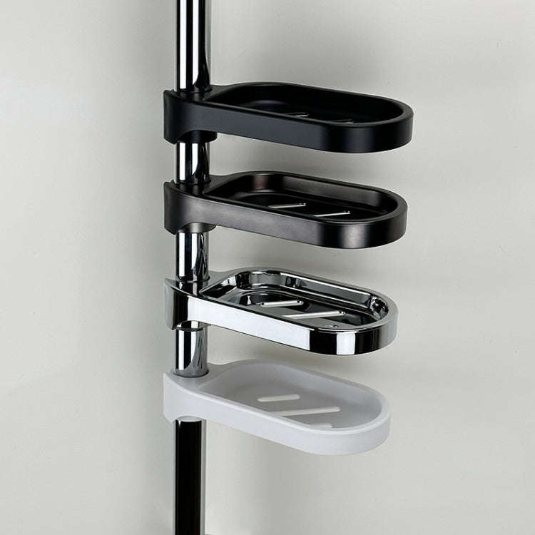 Household Bathroom Shower Soap Holder Laboratory Drainage Organizer, Style: Matte White