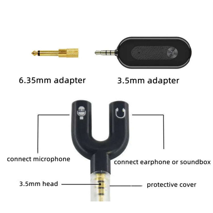 Elebest 3.5mm Wireless Lavalier Microphone Mini Clip-On Mic, Spec: One Drag One Set 1