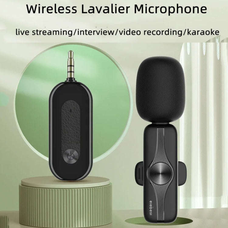 Elebest 3.5mm Wireless Lavalier Microphone Mini Clip-On Mic, Spec: One Drag One Set 1