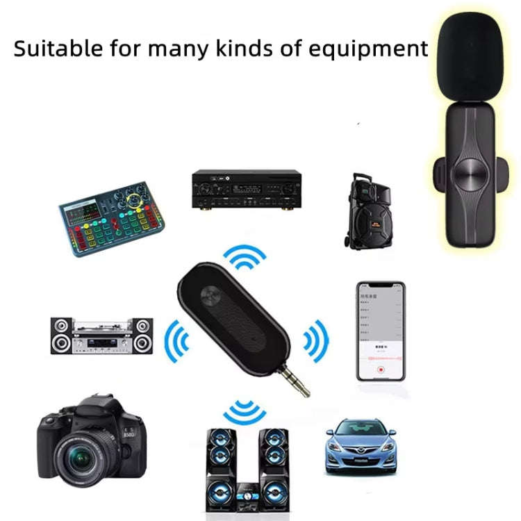 Elebest 3.5mm Wireless Lavalier Microphone Mini Clip-On Mic, Spec: One Drag One Set 1
