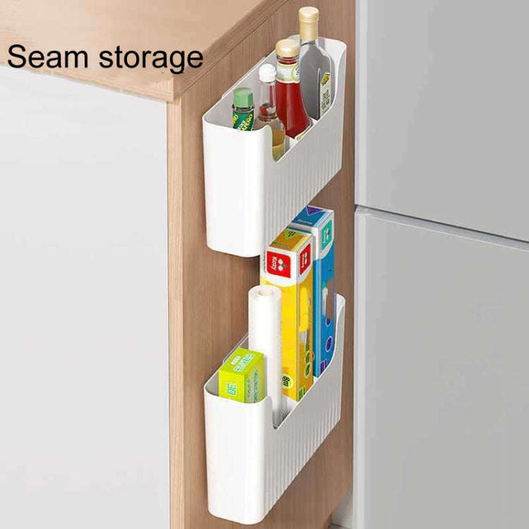 Large Kitchen Cabinet Door Cling Film Organizer Household Wall Mounted Refrigerator Side Shelf