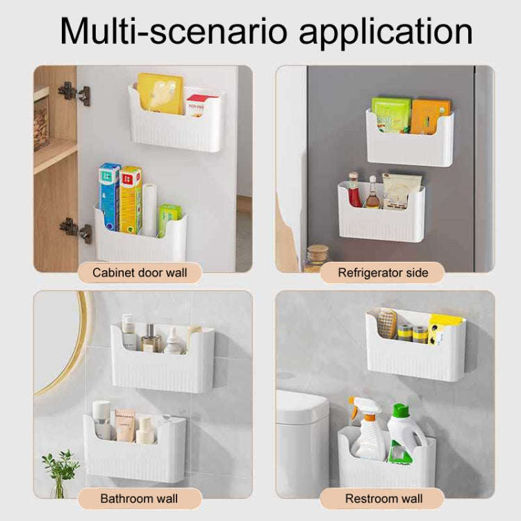 Large Kitchen Cabinet Door Cling Film Organizer Household Wall Mounted Refrigerator Side Shelf