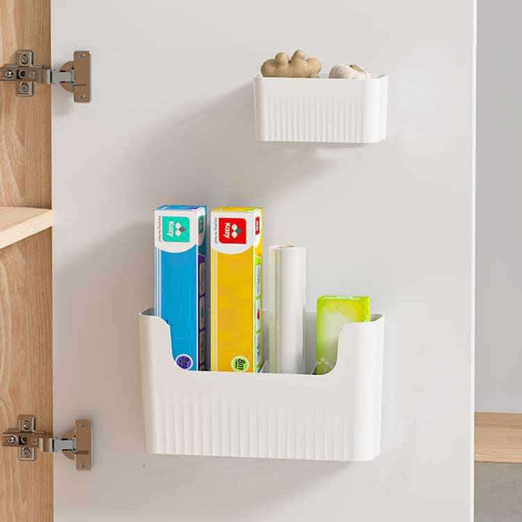 Large Kitchen Cabinet Door Cling Film Organizer Household Wall Mounted Refrigerator Side Shelf