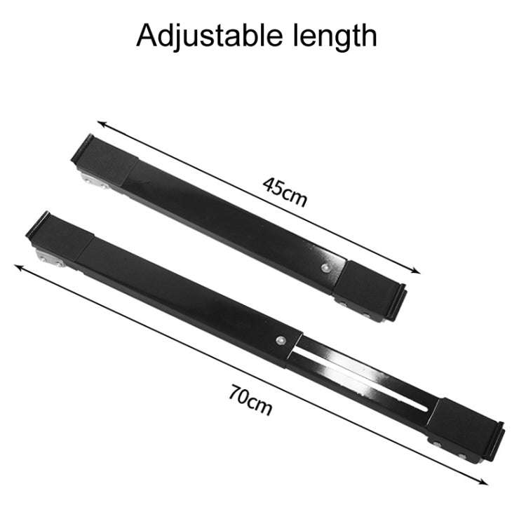 1pair Household Washing Machine And Refrigerator Fixed Non-Slip Universal Wheel Bracket Base(Black)