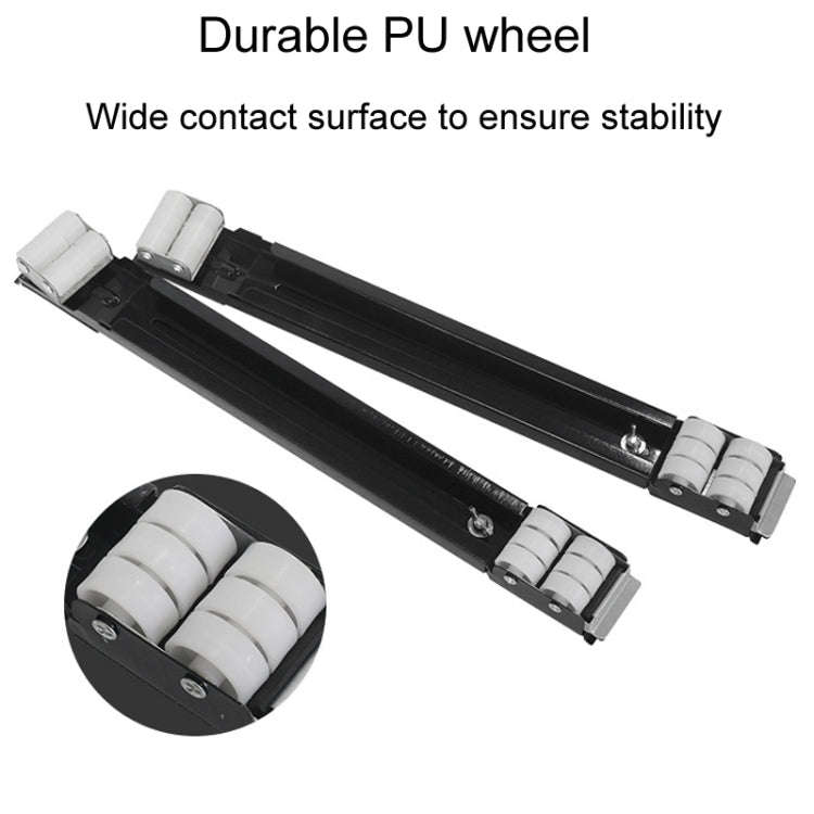 1pair Household Washing Machine And Refrigerator Fixed Non-Slip Universal Wheel Bracket Base(Black)
