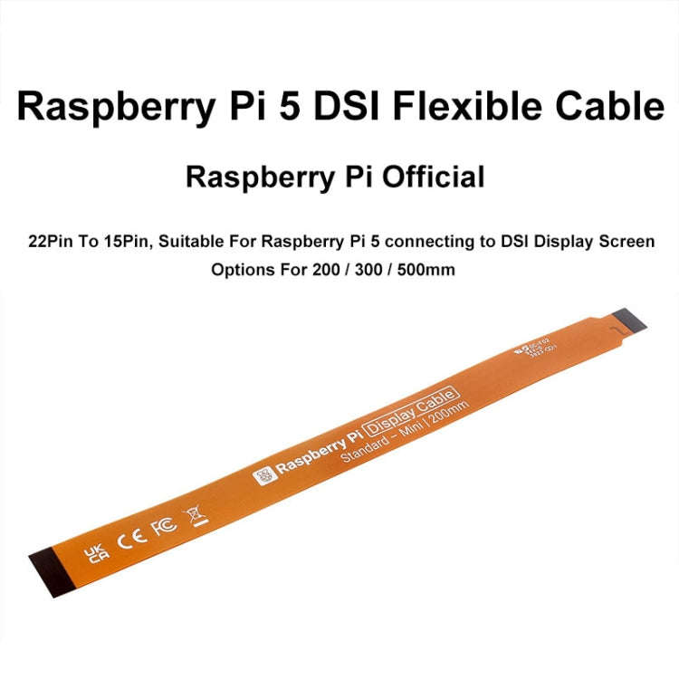 Waveshare For Raspberry Pi 5th DSI Display 22Pin To 15Pin Soft Cable FPC Cable, Spec: 200mm