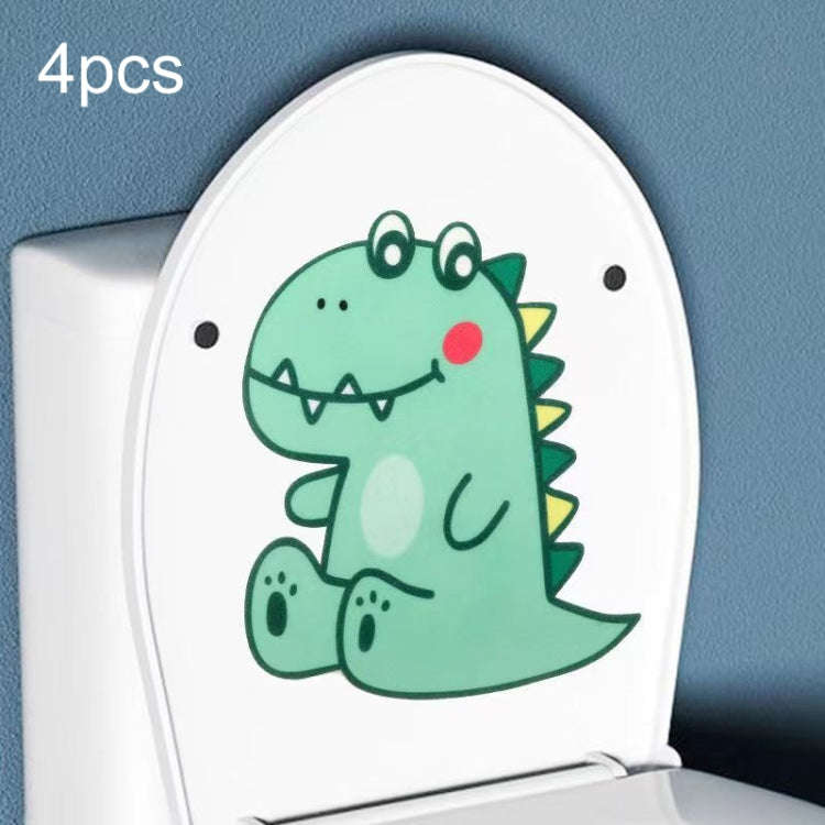 4pcs Bathroom Toilet Deodorant Stickers Felt Cute Cartoon Aromatherapy Decorative Wall Stickers, ...