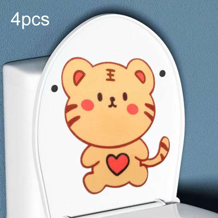 4pcs Bathroom Toilet Deodorant Stickers Felt Cute Cartoon Aromatherapy Decorative Wall Stickers, ...