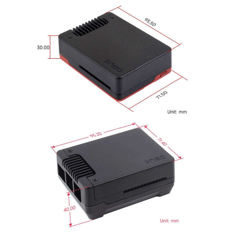 Waveshare 26587 For Raspberry Pi 5 Argon Neo Aluminum Alloy Case, Spec: Standard