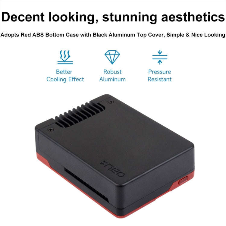 Waveshare 26587 For Raspberry Pi 5 Argon Neo Aluminum Alloy Case, Spec: Standard
