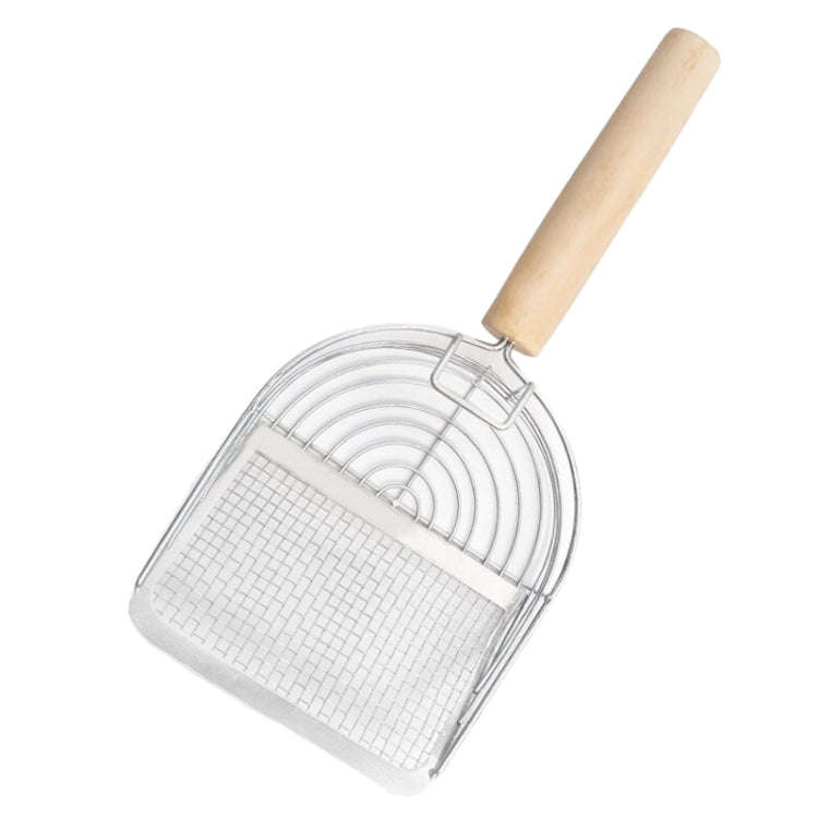 Metal Cat Litter Scoop Partition Filter Shovel Pet Care Cleaning Tool, Color: Round Silver