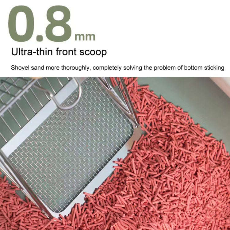 Metal Cat Litter Scoop Partition Filter Shovel Pet Care Cleaning Tool, Color: Round Silver