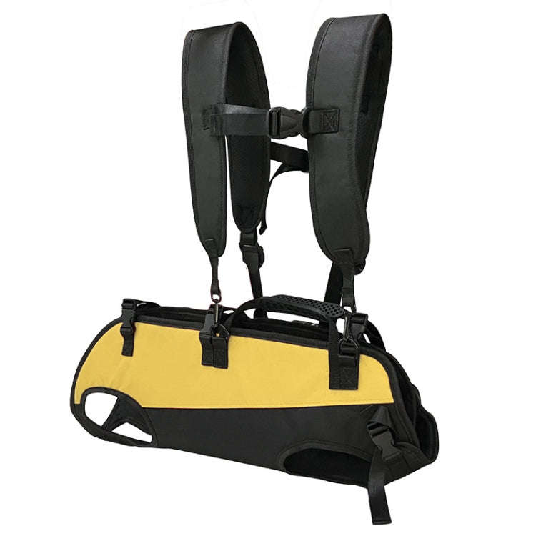 Dog Carrier Backpack Horizontal Four-legged Carrying Bag For Outdoor Riding, Size: S(Black Yellow)