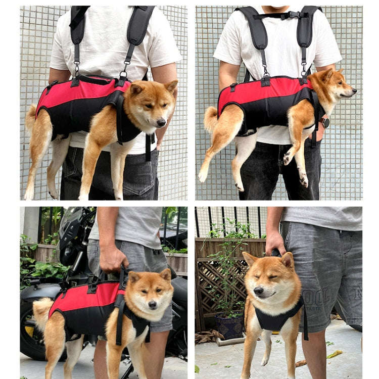 Dog Carrier Backpack Horizontal Four-legged Carrying Bag For Outdoor Riding, Size: S(Black Yellow)